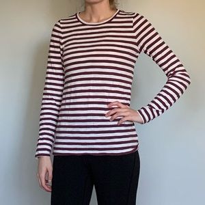 Aerie striped just add leggings tee in size med